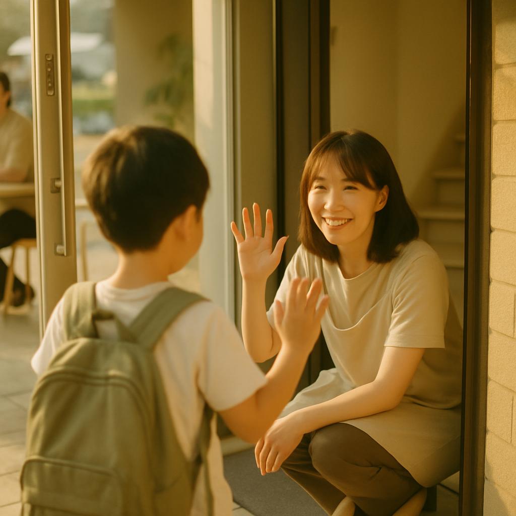 送り出しの場面